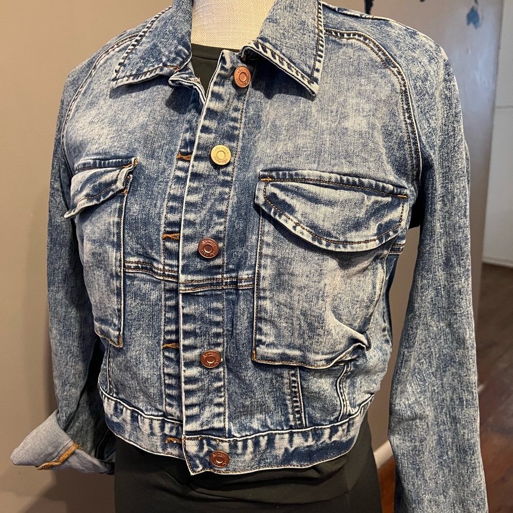 Cropped Denim Jacket - image 1